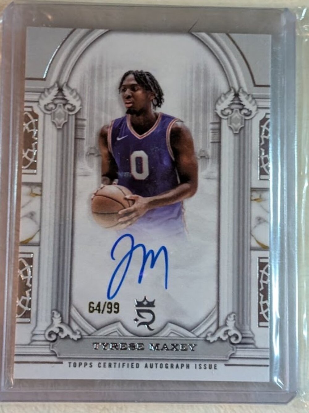 2024 Topps Certified "Pillars of Greatness" TYRESE MAXEY Auto #PGS-TM 64/99